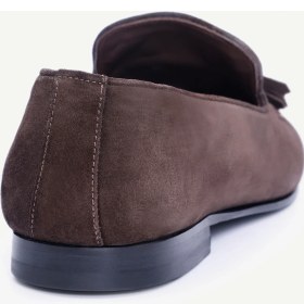 Resim Yargıcı Püsküllü Biye Detaylı Deri Loafer 