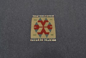 Resim Yeni El Dokuma Kare Köşe Sandalye Minderi Pınarbaşı Kayseri Yün Kilim 5966 