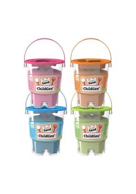 Resim Renkli Doğal Kinetik Oyun Kumu Paketi 4x500gr Çok Renkli 