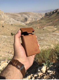 Resim CIGBOXTR Sigara Kutusu Uzun Normal Paket İçin Tabaka Kahverengi 