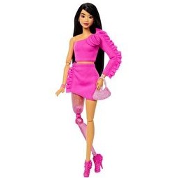 Resim Barbie Deluxe Style Işıltılı Protez Bacaklı Bebek HYV26 