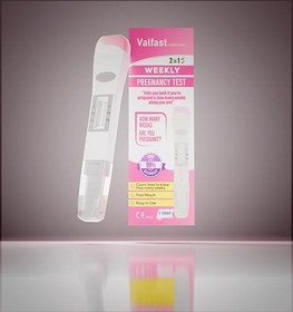 Resim Valfast Haftalık Gebelik Testi, Kaç Haftalık Gebe Olduğunuzu Gösterir, Üç Adet (3) 