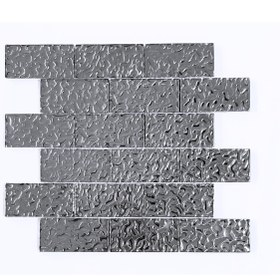 Resim MozaiKristaL Mutfak Tezgah Arası Ve Iç Dekorasyon Için 48x98 Mm Inox Kristal Mozaik ( 1 Kutu = 1 M2 Fiyatıdır ) 