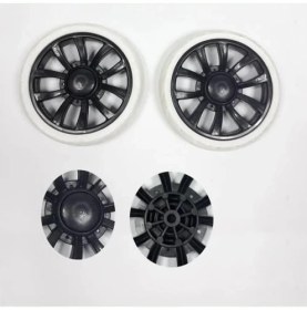 Resim Pazar Arabası 17X17CM Teker Takımı Plastik Siyah Beyaz 