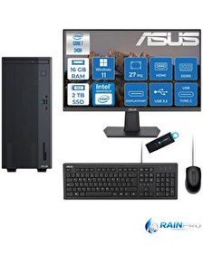 Resim Asus Expertcenter P500MV Core 7-240H 16 GB RAM DDR5 2 TB SSD W11Pro Bilgisayar - Asus 27'' Monitör C72408512B0D27RNP03 