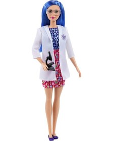 Resim Barbie Kariyer Bebekleri Serisi. Mavi Saçlı Bilim Insanı Hcn11 