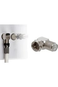 Resim Electroon F Konnektör L Fiş 90 Derece 10 Adet 