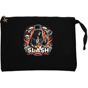Resim Slash Gibson Siyah Clutch Astarlı Cüzdan / El Çantası - Siyah 