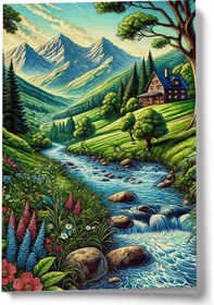 Resim Bir İlkbahar Günü Mini Defter Çok Renkli 