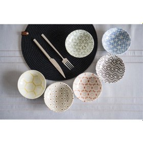 Resim Porland Tamina 6'lı Karma Çerezlik Sosluk Kase Takımı 12cm Çok Renkli 