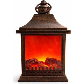 Resim Dekoratif Ledli Şömine Lamba Model 2 01 