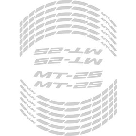 Resim GP Kompozit Yamaha MT-25 2015-2024 Uyumlu Jant Şeridi Reflektif Gri 