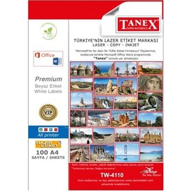 Resim Tanex Tw-4110 40X12MMx100Ad. Lazer Yazıcı Etiketi 