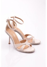 Resim Dgn 2431 Kadin Çapraz Bantli Topuklu Abiye Ayakkabi 2431-2219-R0152 