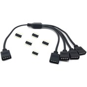 Resim Alfais 4376 Rgb Şerit 4 Pin Led Çoklayıcı Splitter Tek Kumanda 4 Çıkış 