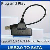 Resim 6.35cm ve 8.89cm Sert Diskten USB 3.0 Adaptör Kablosu Güç ile, Dizüstü HDD/SSD için SATA III Veri Dönüştürücü, UASP Destekler 