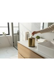 Resim Antik Gold Eskitme Retro Banyo Çöp Kovası Kulplu, Şık ve Kullanışlı 