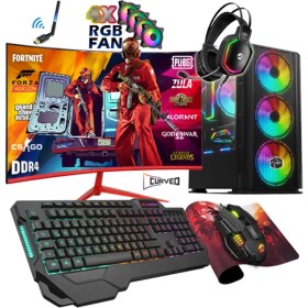 Resim Zeiron Stella X7 Ryzen 5 3600 16GB 256GB Ssd+1tb HDD RX550 23.8" Oyuncu Masaüstü Bilgisayar 