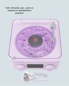 Resim shopwave Bluetooth Retro Pikap Hoparlör - Projektörlü Gece Lambası 