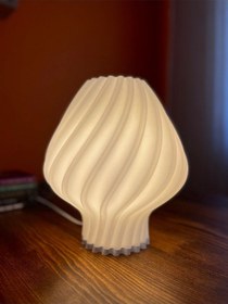 Resim Modern Ve Dekoratif Beyaz Gece Lambası Abajur Beyaz 