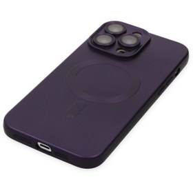 Resim Anka Cep Cep Telefonu Aksesuarları iPhone 14 Pro Kılıf Moshi Lens Magsafe Silikon Kapak + Kablo Koruma + Ekran Koruma 