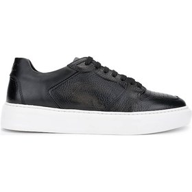 Resim Tamer Tanca Erkek Hakiki Deri Siyah Sneakers & Spor Ayakkabı 1093 054 Erk Ayk Y25 Sıyah Alk Siyah 