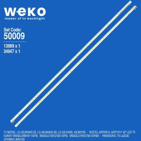 Resim Weko WKSET-5009=TKM-220= 13989X1 34947X1 42\ V6 EDGE FHD-3 REV1.0 2 ADET LED BAR=42PF6013=42LV375S-ZC.BPDYLJP- 