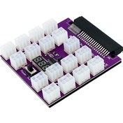 Resim Yükseltme Sürümü Atx 17 x 6pin Güç Kaynağı Breakout Board Adaptörü Dönüştürücü 12 V Ethereum Btc Madenciliği İçin (Yurt Dışından) 