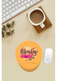 Resim Monday But First Coffee Yazılı Bilek Destekli Mouse Pad Mousepad 