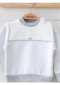 Resim Erkek Bebek Kapitone Sweatshirt Kadife Pantolonlu Takım-14958 Mavi 