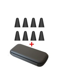 Resim Microcase 2in1 Set Stylus Pen Kılıfı + Apple Pencil Uyumlu 8in1 Kalem Ucu Koruyucu Siyah Al5403 Siyah 