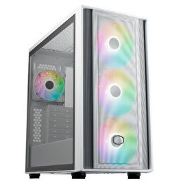 Resim Cooler Master MasterBox 600 TG MB600-WGNN-S00 Mesh ARGB ATX Beyaz Mid Tower Kasa 
