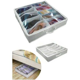 Resim Ayakkabı Saklama Çantası 10 Bölmeli Renkli 