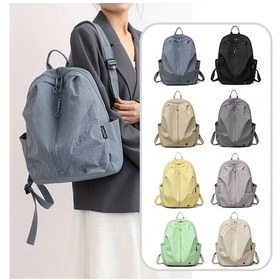 Resim Elmpaly Mavi Hafif Nylon Sırt Çantası - Büyük Kapasiteli Detaylı Cepler Daypack 