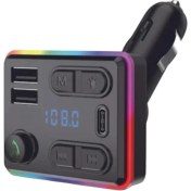 Resim Uzaktan Kumandalı Araç Fm Transmitter Bluetooth USB Mp3 Sd Kart M48 