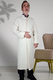 Resim Royal Attire Hac Umre Kıyafetleri/ön Düğmeler Gizli Ve Uzun Kollu Düğmesiz Cepli/Namaz Cübbesi 