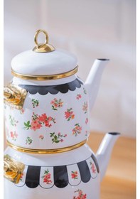 Resim Acar Qualıta - Luma Alt-üst Emaye Mini Çaydanlık Takımı Renkli 