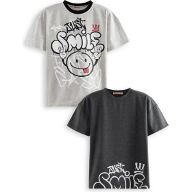Resim Just Smile Erkek Çocuk 2'li Paket T-shirt 