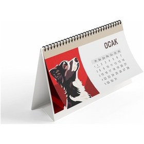 Resim Köpek Temalı Poster Masaüstü Takvimi-2219 