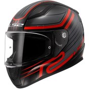 Resim Ls2 Rapid 2 Circuit Kask Kırmızı Siyah 