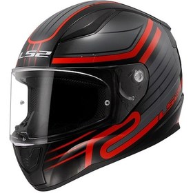 Resim Ls2 Rapid 2 Circuit Kask Kırmızı Siyah 