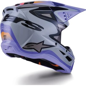 Resim Alpinestars SM3 Jettson Off-Road Motosiklet Kaskı Gri Mavi 
