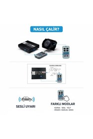 Resim Space Mikrofonlu Metal Siren - Uzaktan Kumandalı 