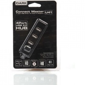 Resim Dark DK-AC-USB241 USB 2.0 to 4 Port USB 2.0 Açma Kapama Butonlu USB 2.0 Çokyaıcı Hub 