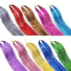Resim Kadınlar için Canlı Gökkuşağı Işıltılı Saç Tinsel Uzantıları - Çok Renkli Simli Saçlar, Lazer Kesim Sahte Saçlarla, Partiler & Bling Modası için Mükemmel, Eğlenceli Saç Geliştirme|Simli Saç Telleri|Hafif Saç Uzantıları, Saç Aksesuarları 