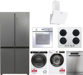 Resim Beyaz Eşya Çeyiz Paketi 7 Parça ( Bulaşık-Çamaşır-Kurutma-Ankastre Set-Buzdolabı) 