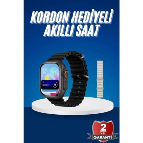 Resim 49 mm Çok Renkli Çift Kordonlu Akıllı Saat, Arama ve Bluetooth Bağlantısı 