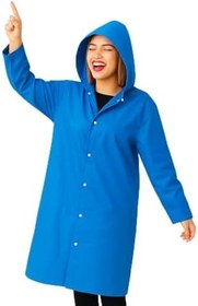Resim Unisex Su Geçirmez Kapüşonlu Yağmurluk, Hafif ve Katlanabilir Yağmur Pançosu, Rüzgar Geçirmez Seyahat & Kamp Ceketi 