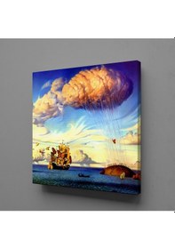 Resim Kelebekler Ve Bulut Kanvas Tablo 80x80cm 