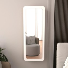 Resim Lune Takı Dolabı Aynalı Çok Amaçlı Hediyelik Takı Dolabı Atlantik Çam Gövde Beyaz Kapak 